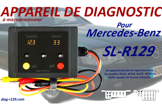 OUTIL DE DIAGNOSTIC POUR R129 - W124 - W140  - W201  (hors prises 38 broches)